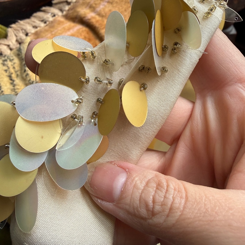 Banana Republic Cream Midi Dress with Gold Accents - Picture 11 of 11